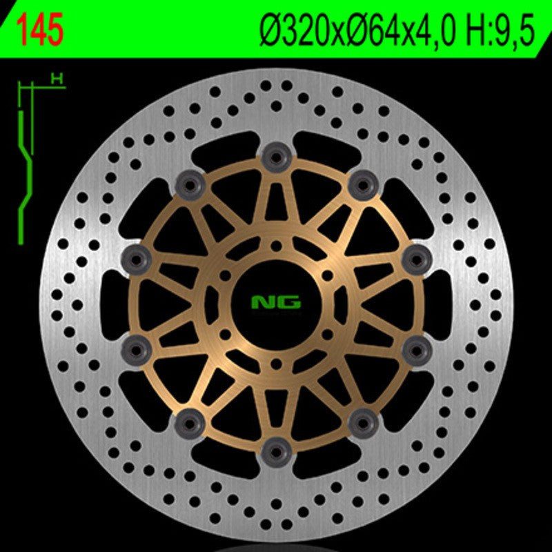 Disque de frein NG BRAKES rond flottant - ref 145