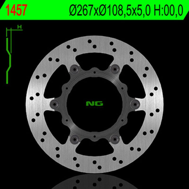 Disque de frein NG BRAKES rond flottant - ref 1457