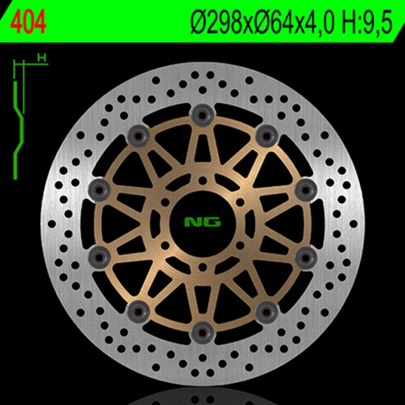 Disque de frein NG BRAKES rond flottant - ref 404
