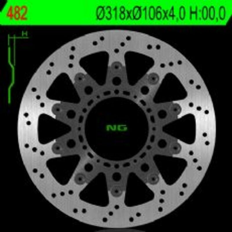 Disque de frein NG BRAKES rond flottant - ref 482