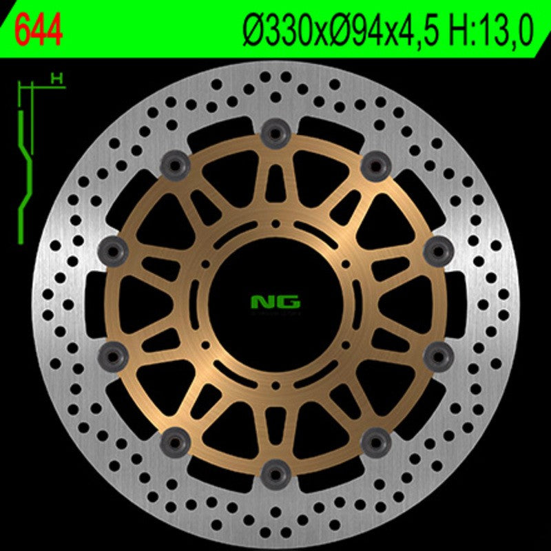 Disque de frein NG BRAKES rond flottant - ref 644