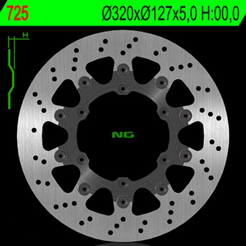 Disque de frein NG BRAKES rond flottant - ref 725