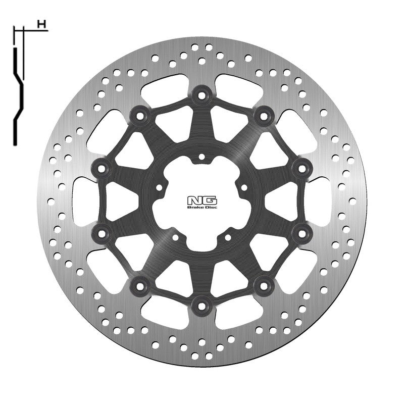 Disque de frein NG BRAKES rond flottant - ref 1517
