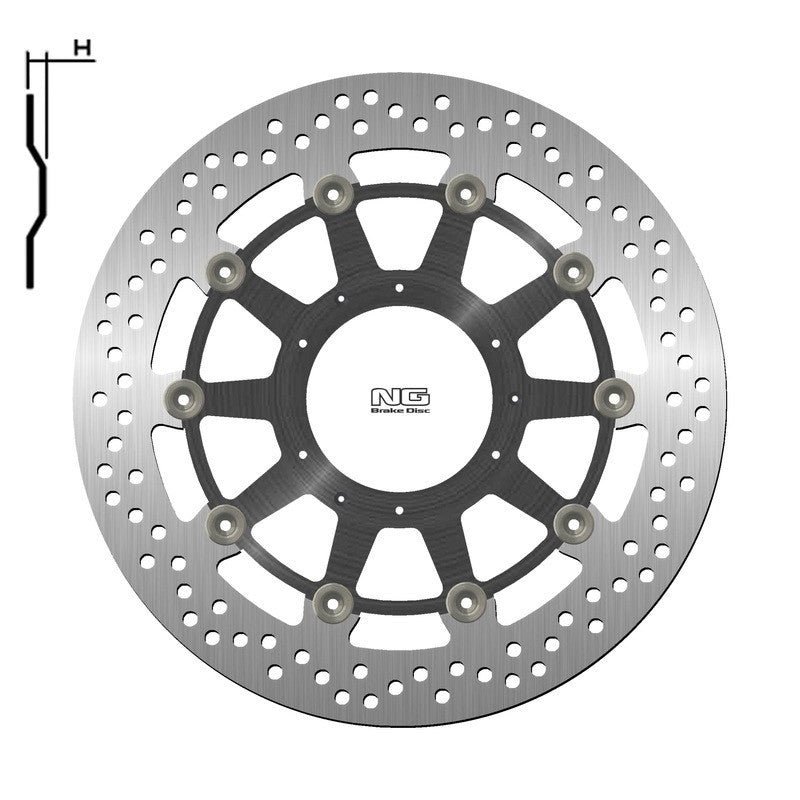 Disque de frein NG BRAKES rond flottant - ref 1446G