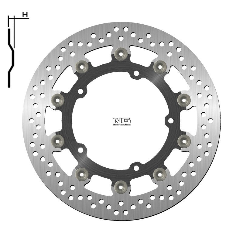 Disque de frein NG BRAKES rond flottant - ref 1786G
