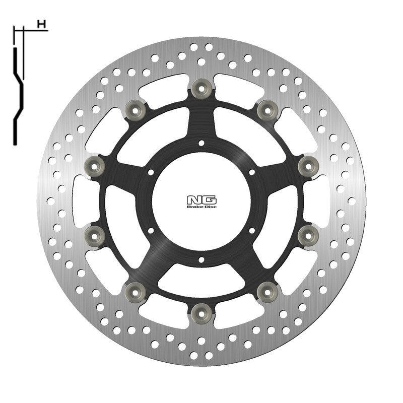 Disque de frein NG BRAKES rond flottant - ref 1808G