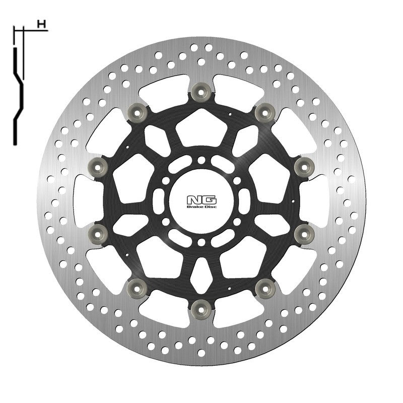 Disque de frein NG BRAKES rond flottant - ref 1790G