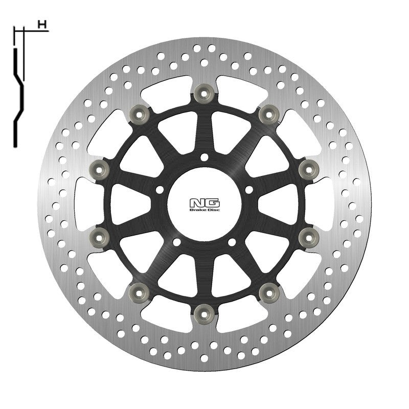 Disque de frein NG BRAKES rond flottant - ref 1796G