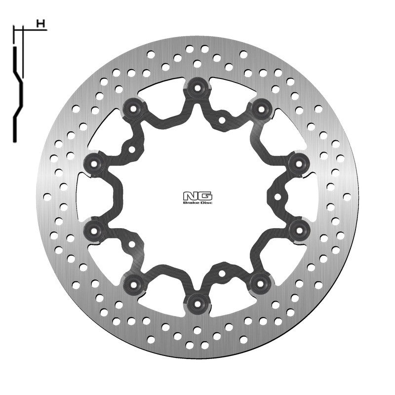 Disque de frein NG BRAKES rond flottant - ref 1205