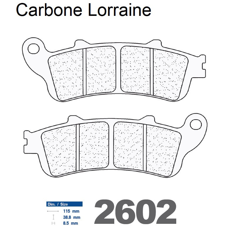 Plaquettes de frein Carbone Lorraine type 2602