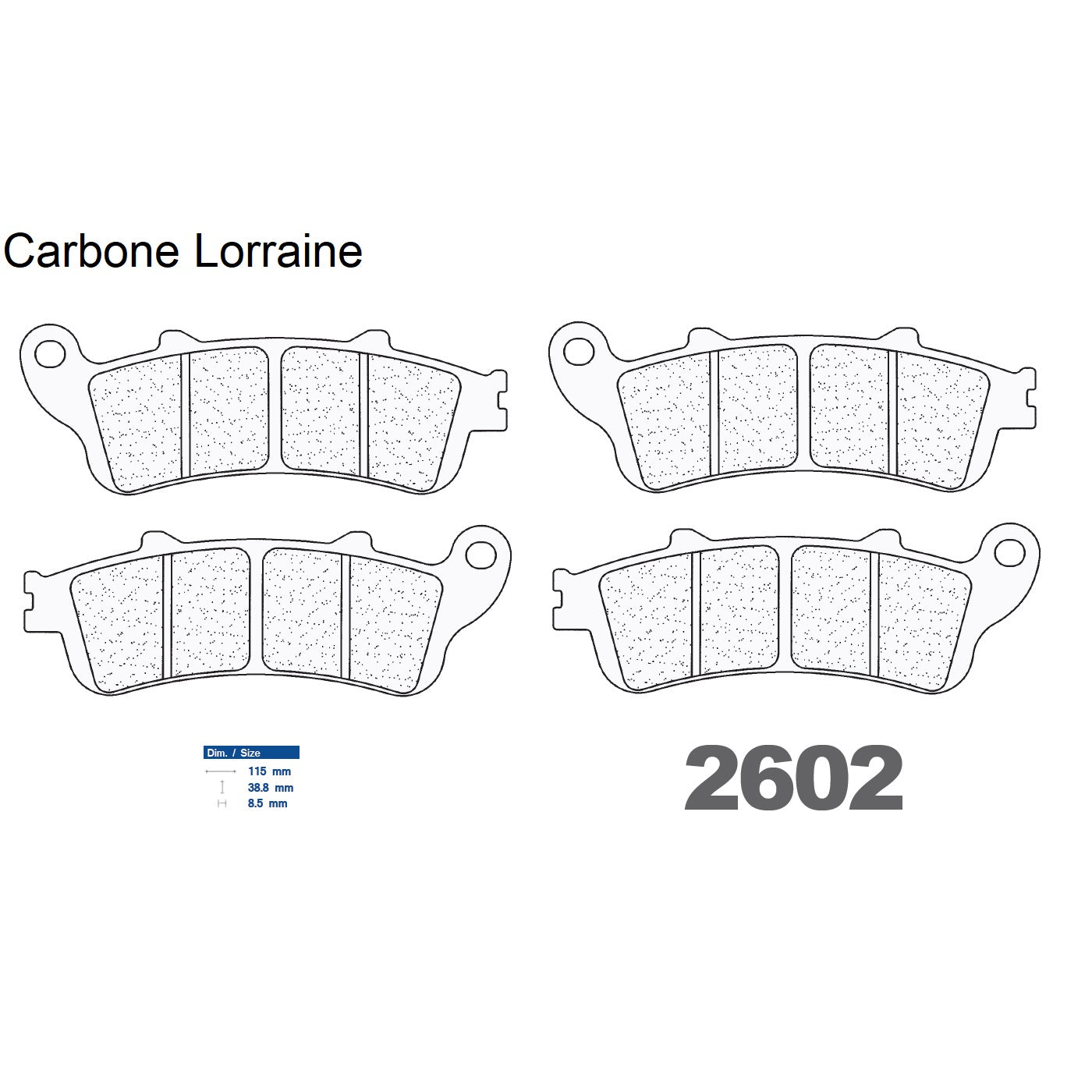 2 jeux de plaquettes Carbone Lorraine type 2602