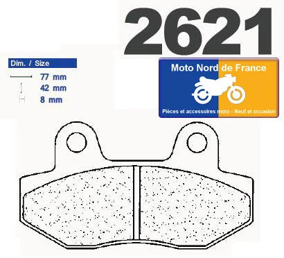 Plaquettes Carbone Lorraine de frein arrière - Hyosung GT 250 Comet 2003-2008
