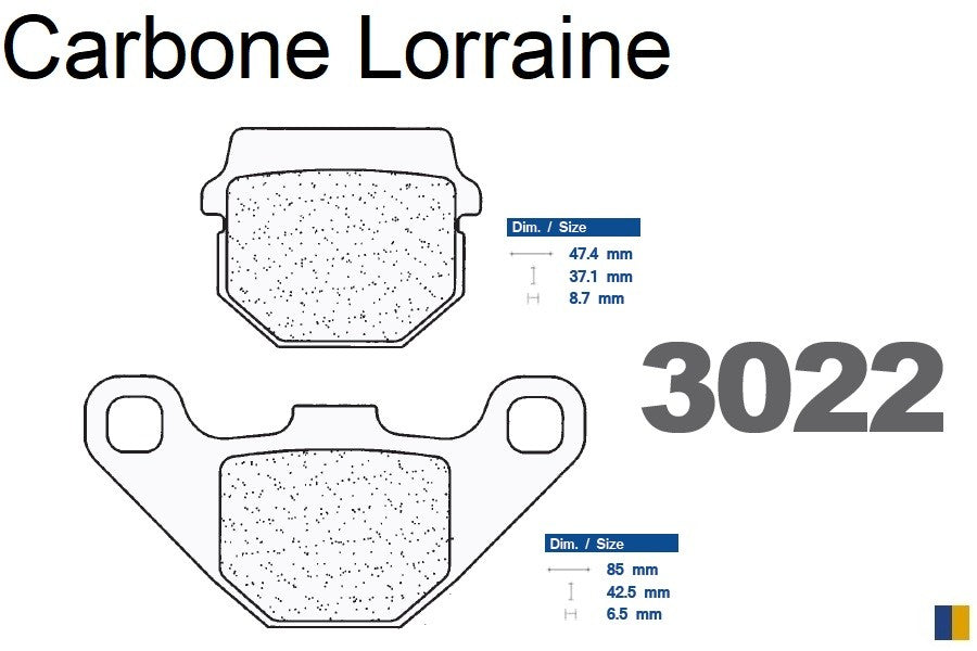 Plaquettes de frein Carbone Lorraine type 3022 MSC