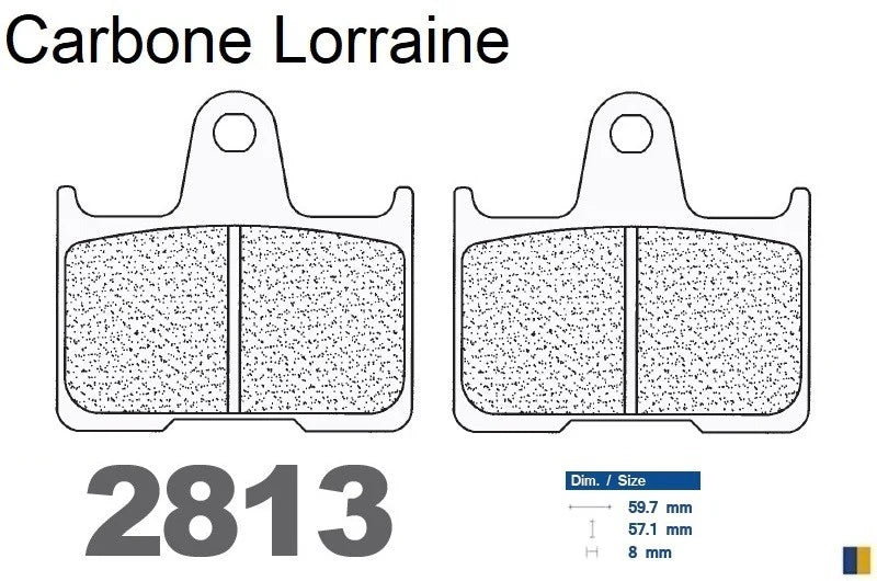 Plaquettes Carbone Lorraine de frein arrière Harley Davidson 883 L Superlow 2014-2018