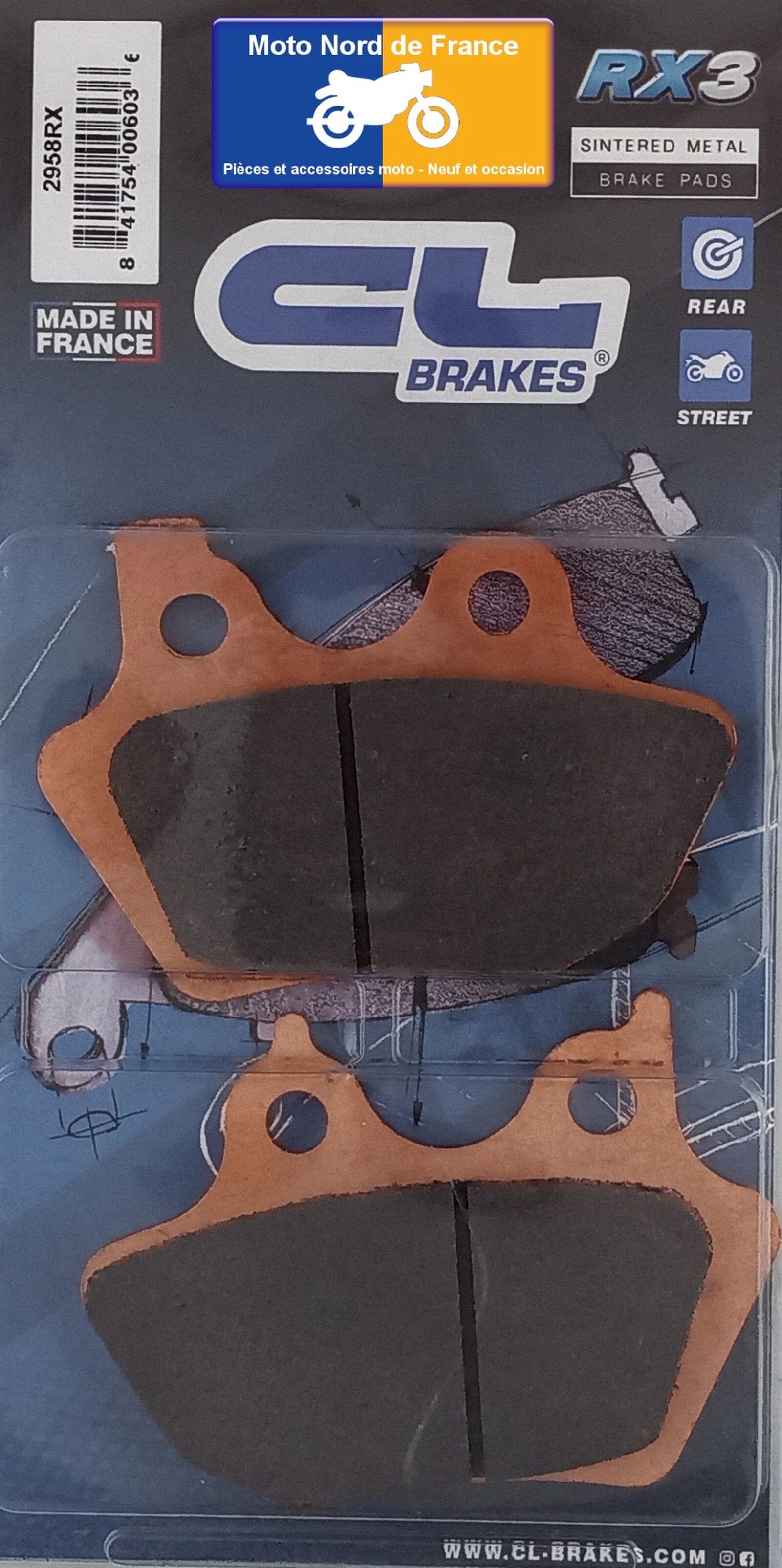 Plaquettes Carbone Lorraine de frein arrière Harley Davidson 1450 Electra Glide 2000-2006
