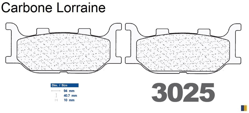 Plaquettes de frein Carbone Lorraine type 3025 MSC