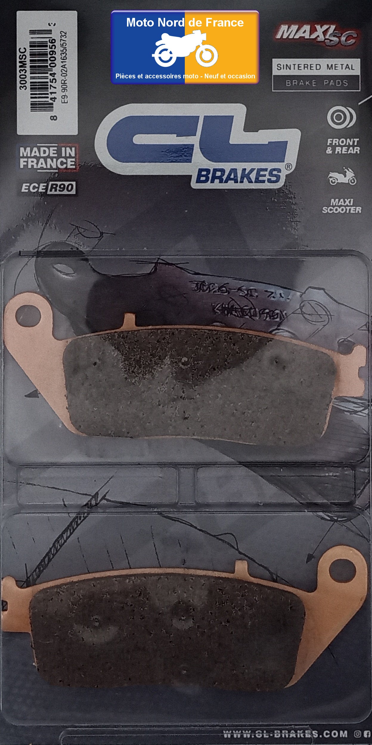 Carbone Lorraine front brake pads for Kymco Downtown 300 i ABS 2010-2015