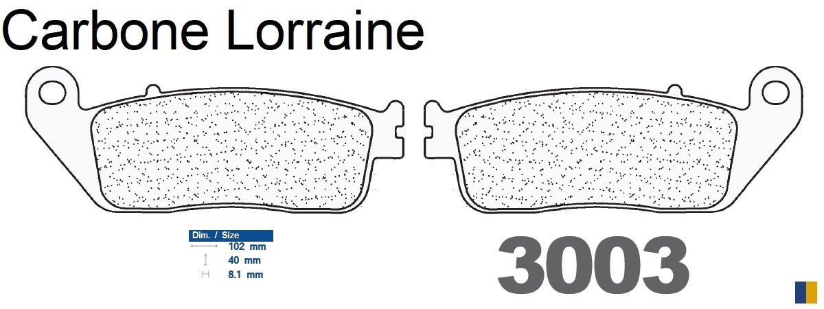Carbon Lorraine rear brake pads for Kymco 500 Xciting R ABS 2009-2013