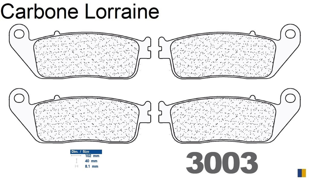 Carbon Lorraine front brake pads for Sachs 400 Quattrocento 2008