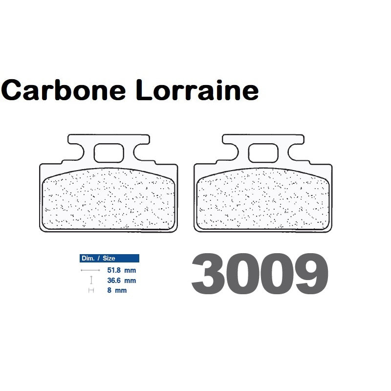 Plaquettes de frein Carbone Lorraine type 3009