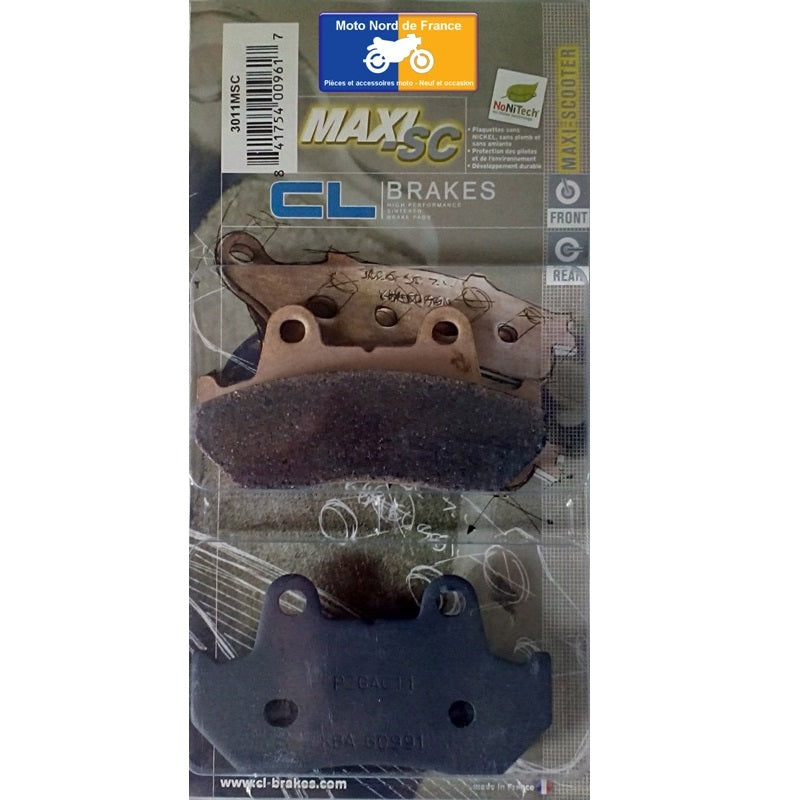 Jeu de plaquettes de frein Carbone Lorraine type 3011 MSC