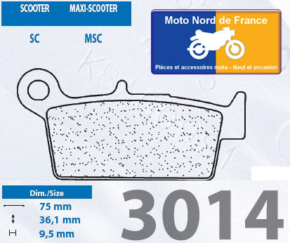 Plaquettes de frein Carbone Lorraine type 3014 MSC