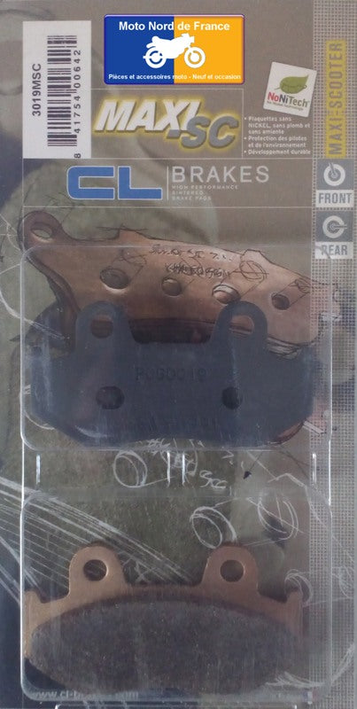 Plaquettes Carbone Lorraine de frein avant - Honda NES 125 / 150 @ 2001+