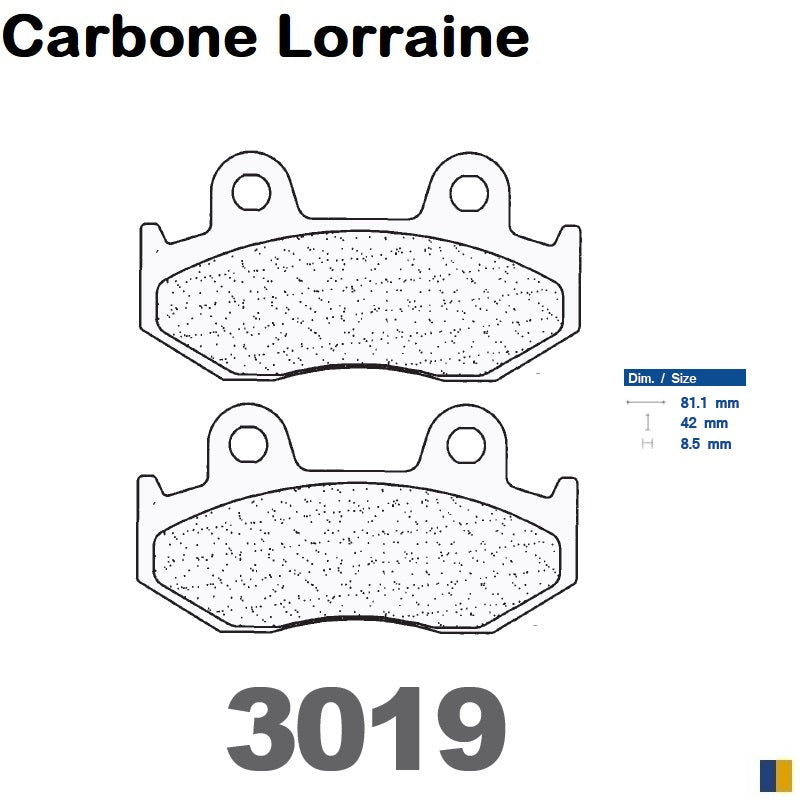 Plaquettes Carbone Lorraine de frein avant - Honda NES 125 / 150 @ 2001+