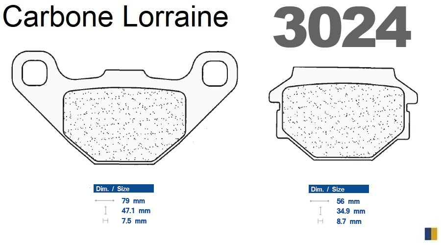Plaquettes Carbone Lorraine de frein avant - Malaguti 50 F-10 1992-1993