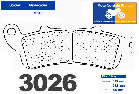Plaquettes Carbone Lorraine de frein avant pour Honda FJS 600 Silver Wing /ABS 2001-2008