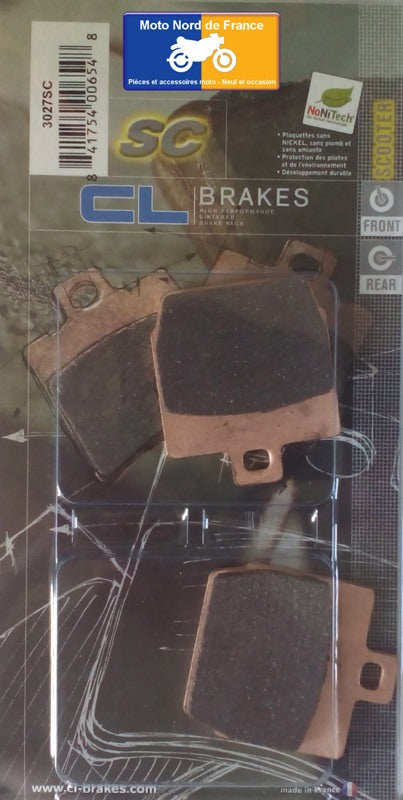 Plaquettes Carbone Lorraine de frein arrière - MBK 100 Nitro 2001-2008