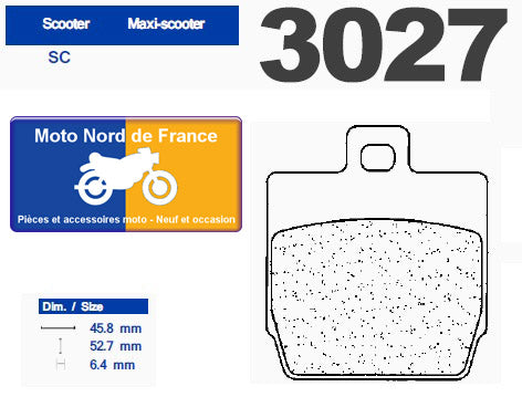 Plaquettes Carbone Lorraine de frein arrière - MBK 100 Nitro 2001-2008