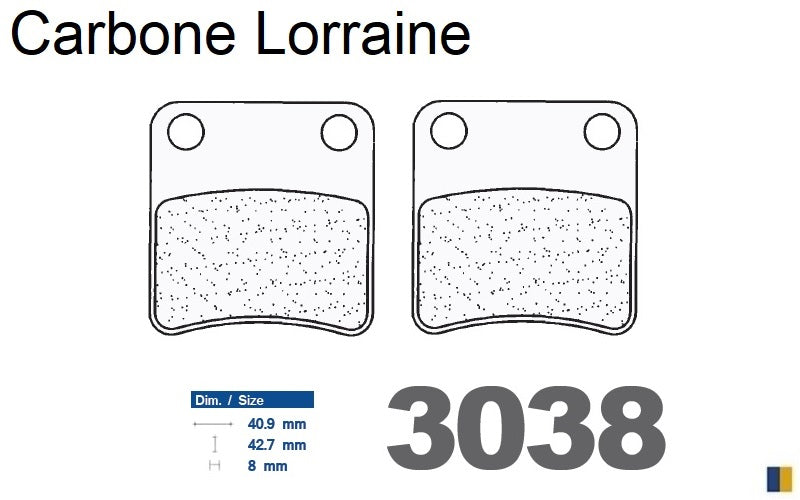 Plaquettes Carbone Lorraine de frein avant - Sym 125 Orbit 2008-2009
