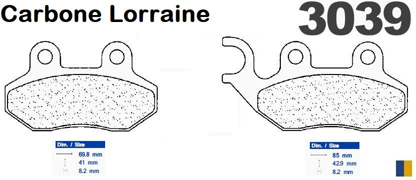 Plaquettes Carbone Lorraine de frein avant - Sym 110 Star 2003+