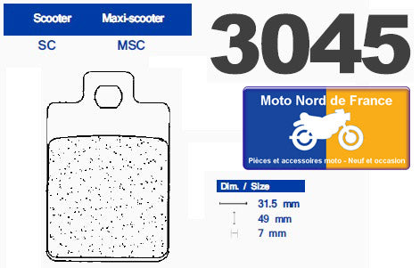 Carbone Lorraine brake pads type 3045 SC