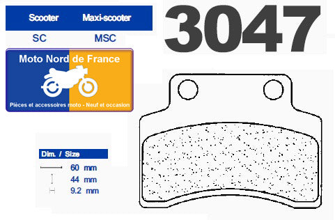 Plaquettes Carbone Lorraine de frein avant - Keeway 50 Matrix 2006+