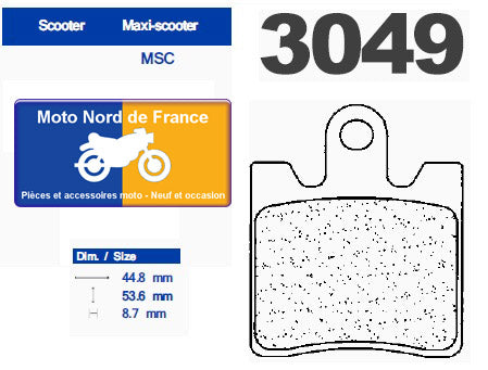 Plaquettes Carbone Lorraine de frein avant - Sym 500 GT 2004-2007