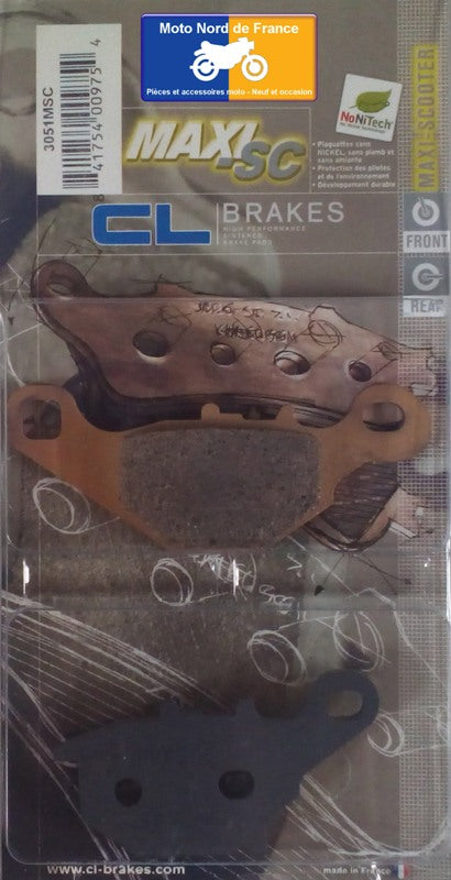 Plaquettes Carbone Lorraine de frein avant - Suzuki AN 125 R / Vecstar 1994+