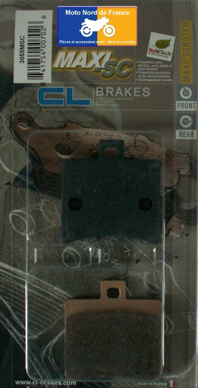 Plaquettes Carbone Lorraine de frein arrière - Malaguti 125 Phantom Max 2004-2008