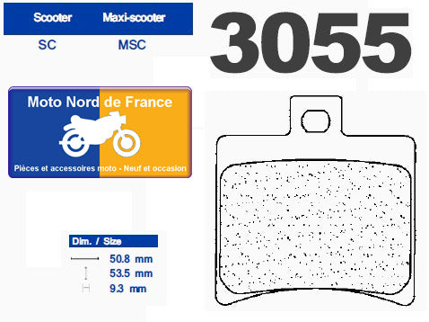 Plaquettes de frein Carbone Lorraine type 3055 MSC