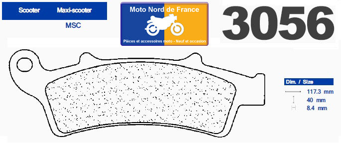 Plaquettes de frein Carbone Lorraine type 3056 MSC