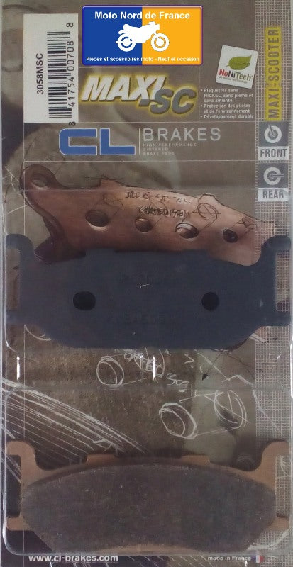 Plaquettes Carbone Lorraine de frein avant - Yamaha XP 500 T-Max 2001-2003