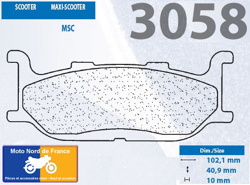 Plaquettes Carbone Lorraine de frein avant - Yamaha XP 500 T-Max 2001-2003