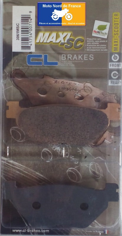 Plaquettes Carbone Lorraine de frein arrière - Yamaha XP 530 T-Max /ABS 2012-2018