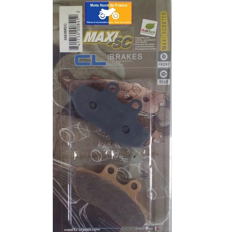 Plaquettes Carbone Lorraine de frein avant - MBK 125 Flame X 2004-2012