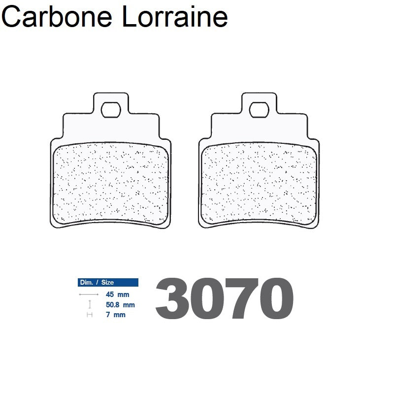 Plaquettes de frein Carbone Lorraine type 3070 MSC