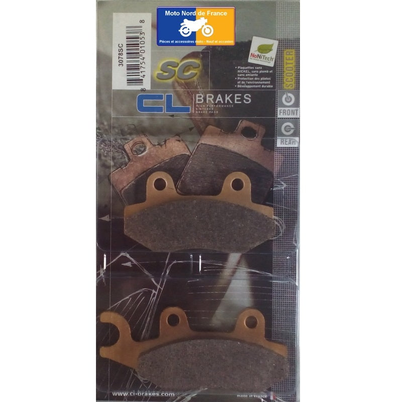 Plaquettes Carbone Lorraine de frein avant - Keeway 100 / 110 Partner 2006+