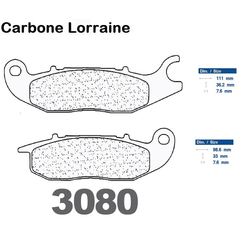 Plaquettes Carbone Lorraine de frein avant - Honda 125 MSX 2013-2021
