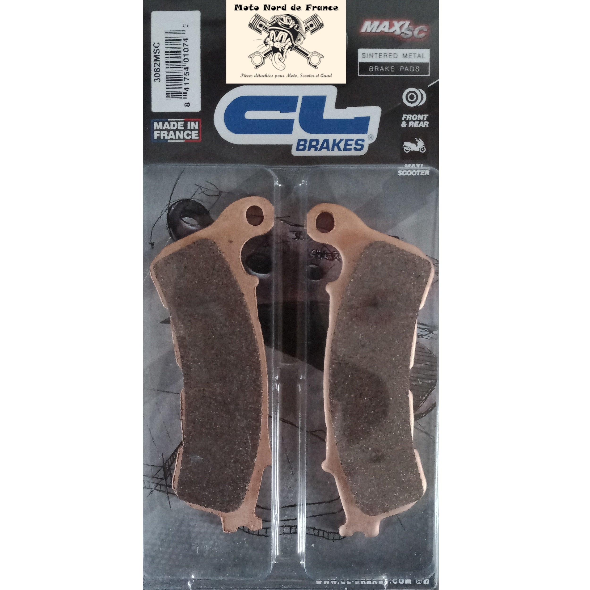Plaquettes Carbone Lorraine de frein avant - Honda NC 700 Integra 2012-2013
