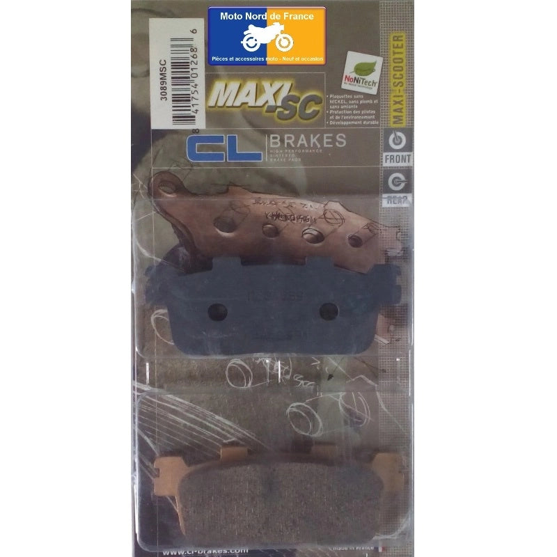 Plaquettes Carbone Lorraine de frein arrière - Yamaha XP 400 X-Max /ABS 2013-2016